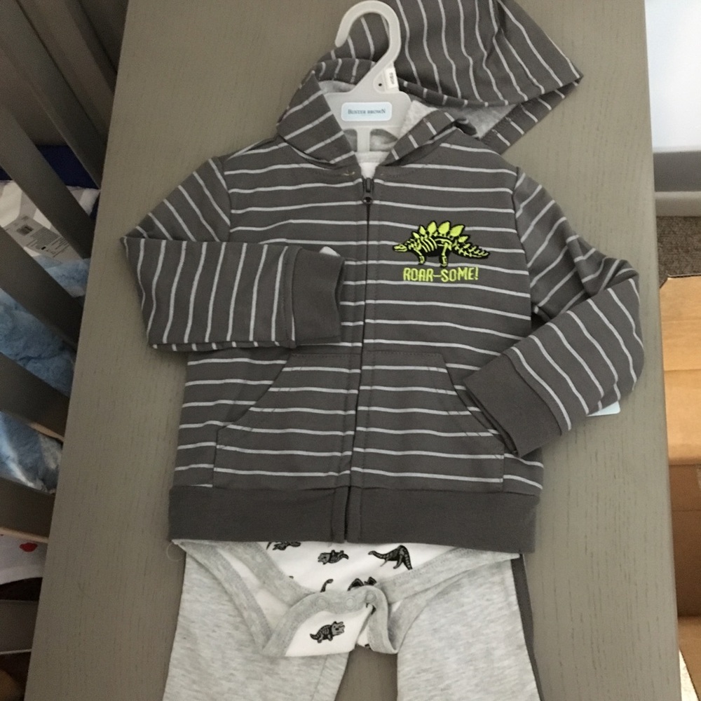 Buster Brown dinosaur 3 piece outfit